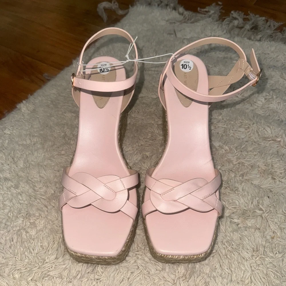 NEW Stuart Weitzman Braida Max Espadrille Wedge in Rosewater Pink Size 10.5 - Picture 6 of 7